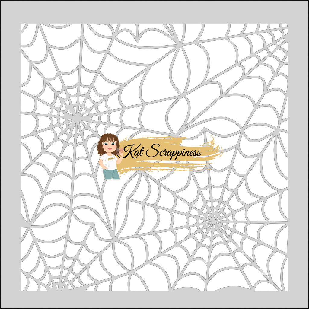 Spiderweb 6x6 Stencil -