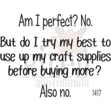 Am I Perfect? Clear Stamp by Riley & Co