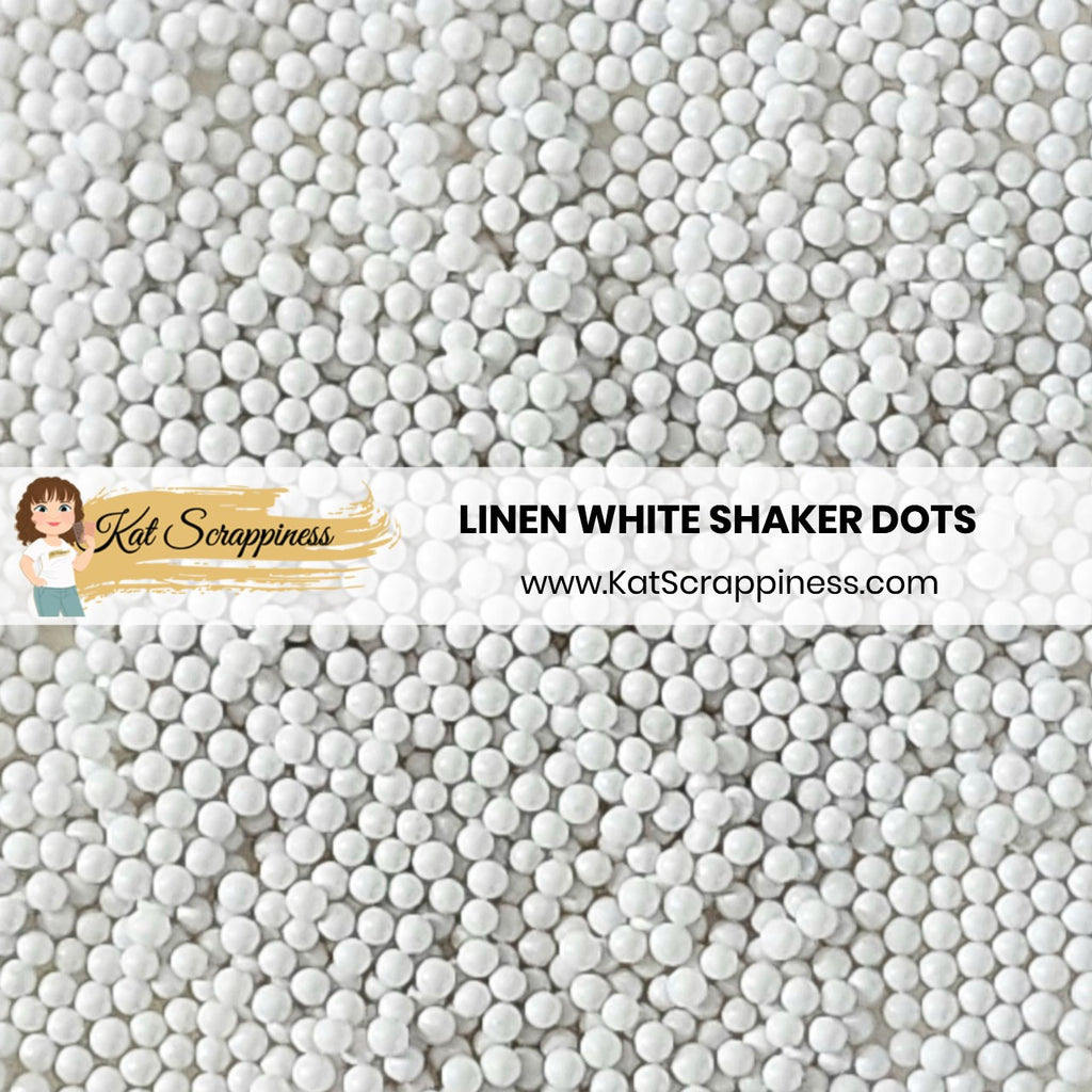 White Linen Shaker Dots - New Release!
