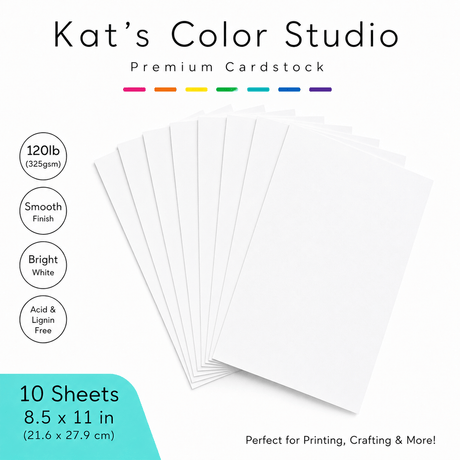 Kat's Color Studio - Premium Cardstock - Smooth Bright White 120lb