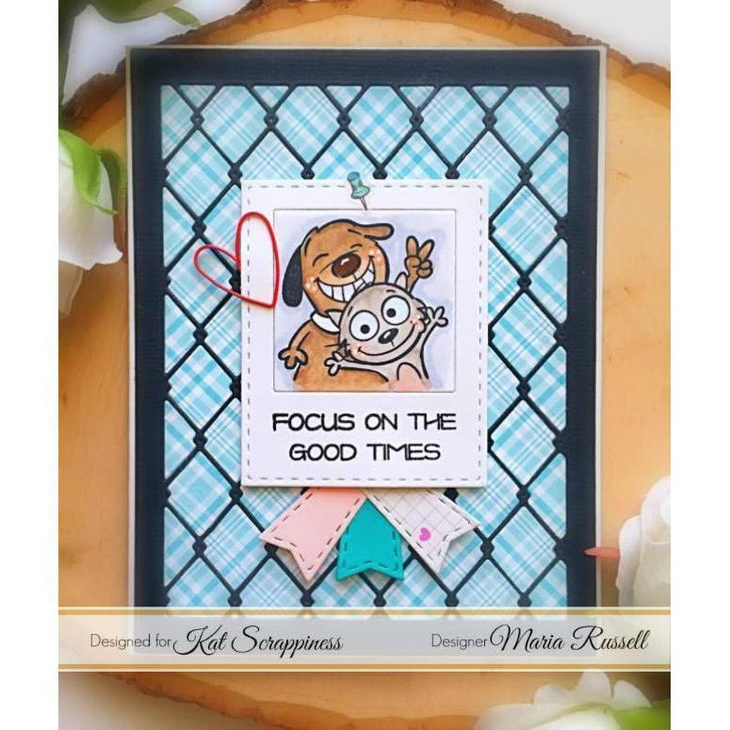 Wood Grain Framed Diamond Wire Die by Kat Scrappiness - Kat Scrappiness