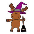 Standing Witch With Broom Cling Stamp by Riley & Co