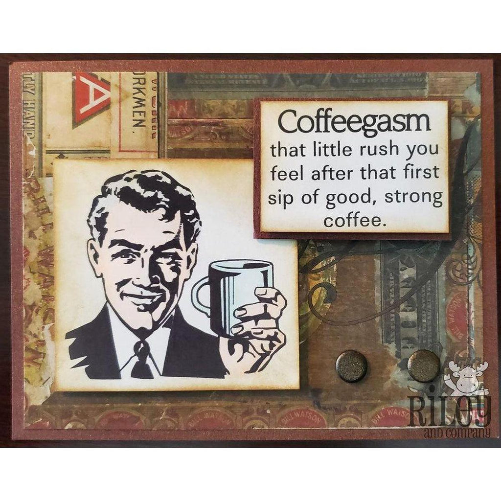 Coffeegasm Cling Stamp by Riley & Co - Kat Scrappiness