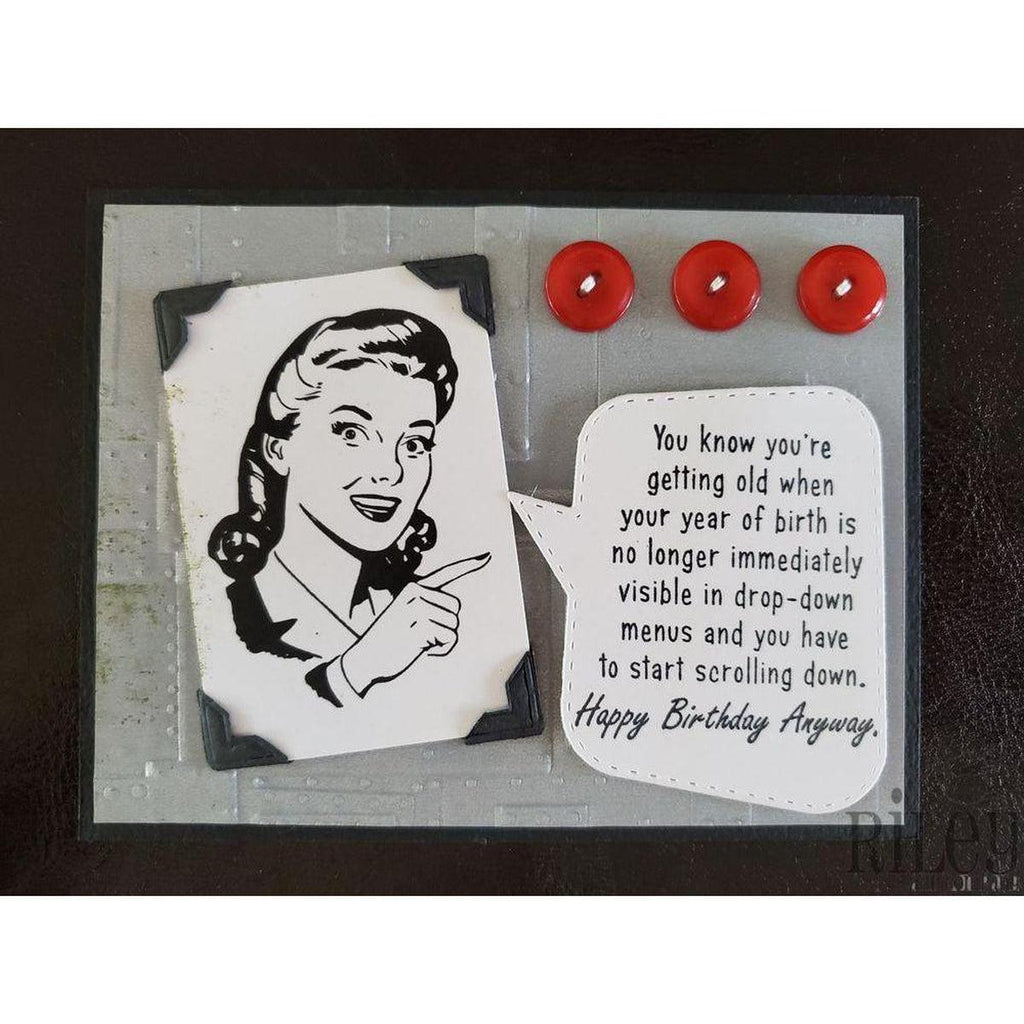 Drop-Down Menu Cling Stamp by Riley & Co - Kat Scrappiness