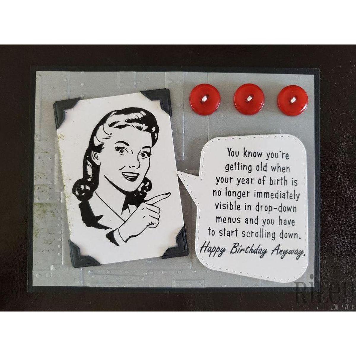 Drop-Down Menu Cling Stamp by Riley &amp; Co - Kat Scrappiness