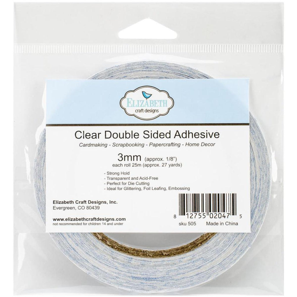 Elizabeth Craft Clear Double-Sided Adhesive Tape - 1/8" 3mm