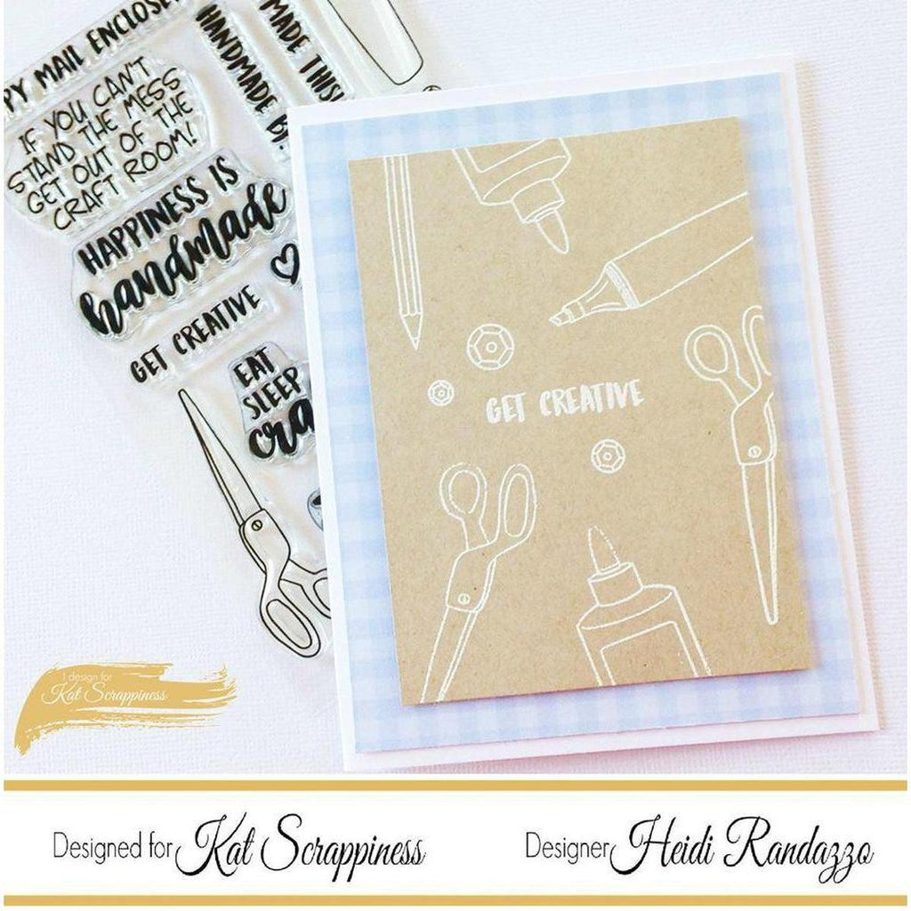 Crafters Gonna Craft 4"x6" Clear Stamp Set by Kat Scrappiness - Kat Scrappiness