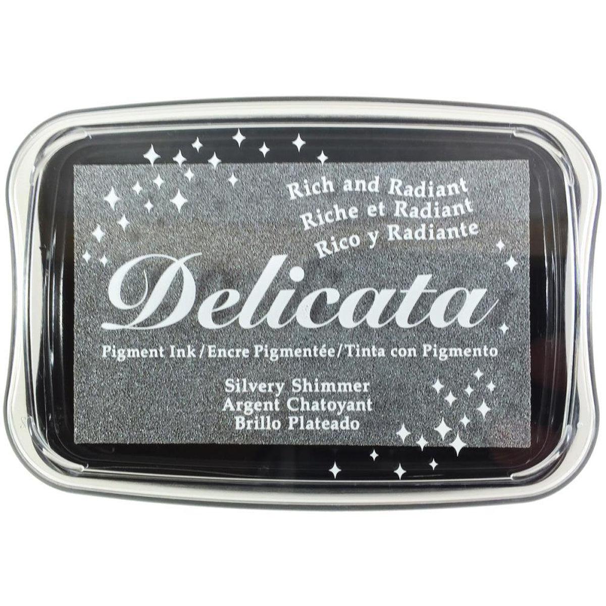Silvery Shimmer Pigment Ink Pad by Delicata - Kat Scrappiness