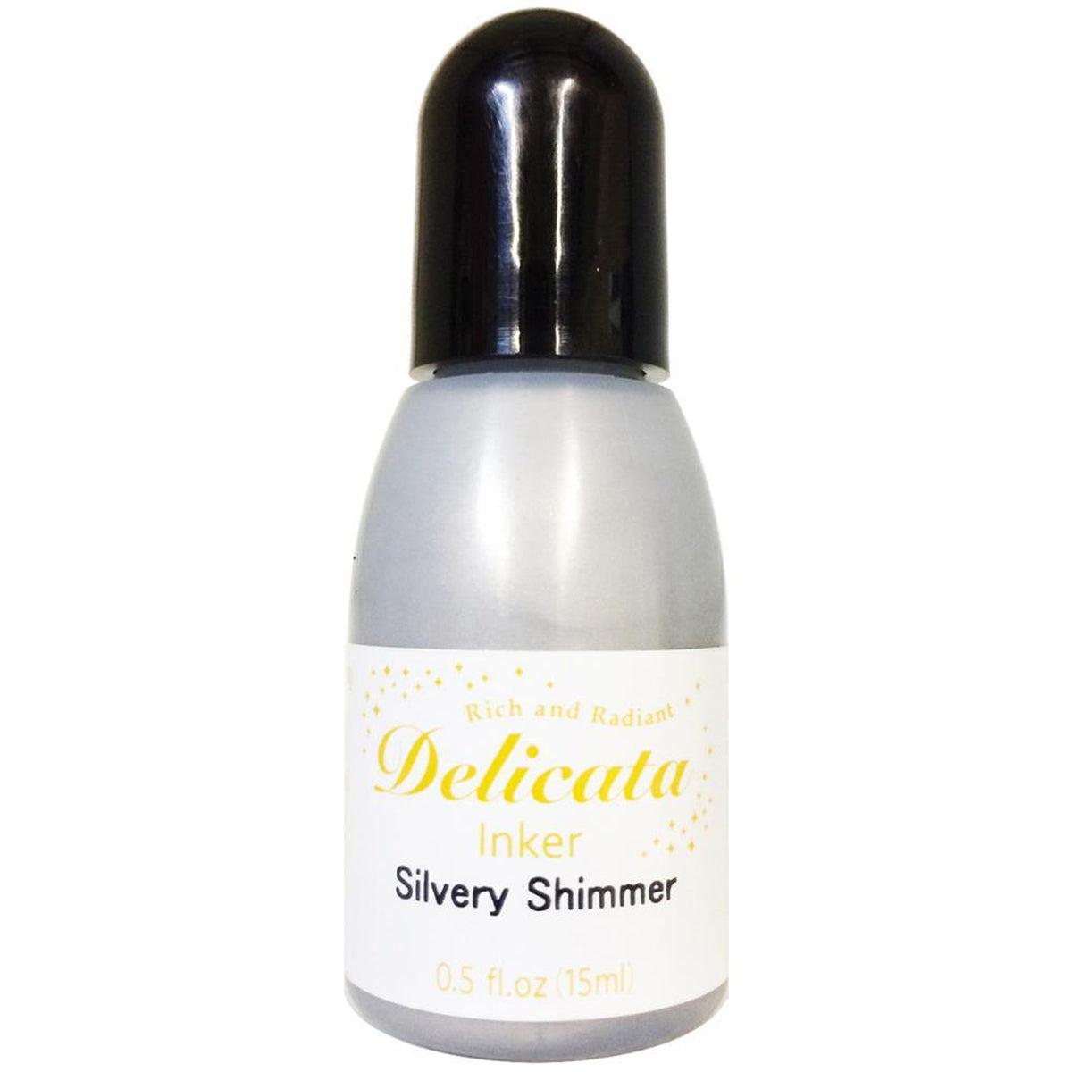 Silvery Shimmer Pigment Ink Refill .5oz by Delicata - Kat Scrappiness