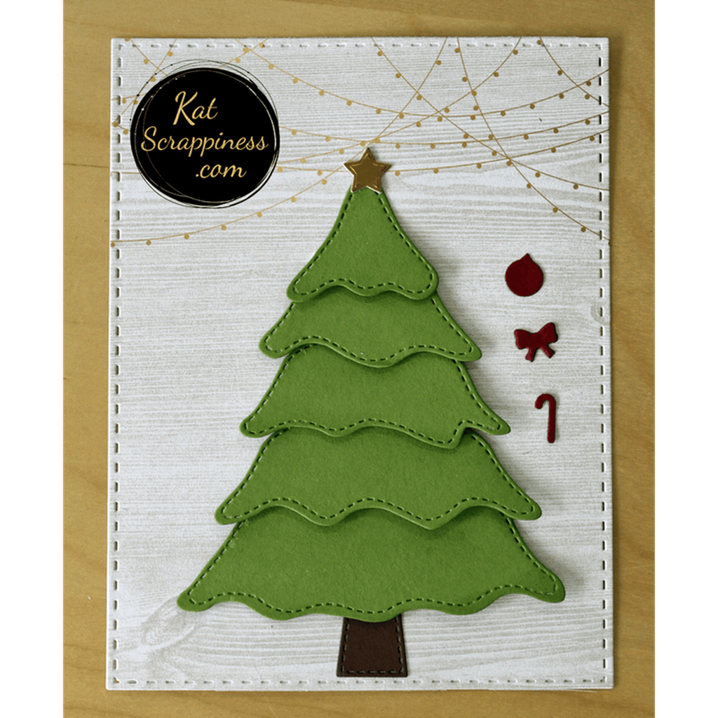 Stitched & Layered Christmas Tree Die by Kat Scrappiness - Kat Scrappiness