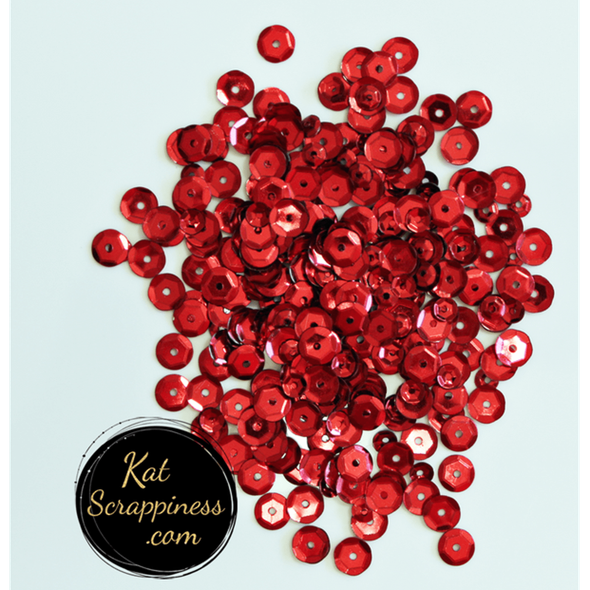 Christmas Red Sequin Mix - Kat Scrappiness