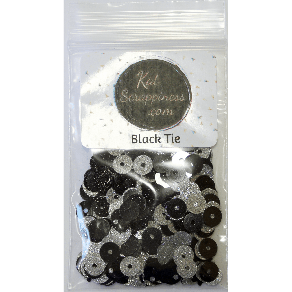 Black Tie Sequin Mix - Glitter Sequin Shaker Card Fillers - Kat Scrappiness