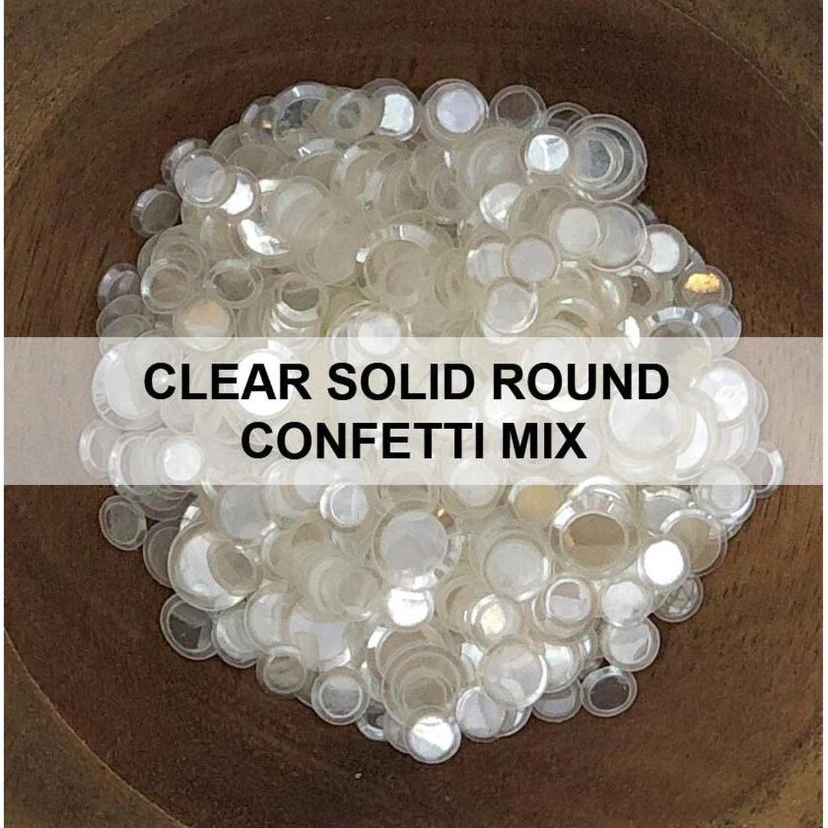 Clear Solid Round Confetti Mix - Sequins - Kat Scrappiness