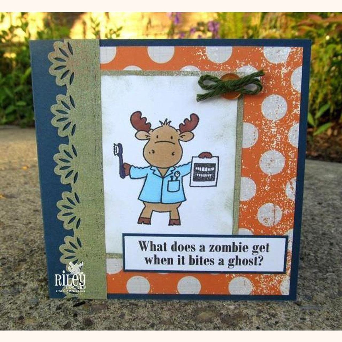 Zombie Riddle Cling Stamp by Riley & Co