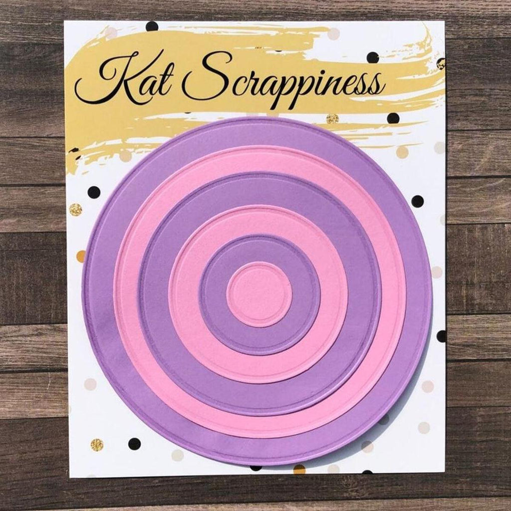 Embossed Edge Circle Dies by Kat Scrappiness - Kat Scrappiness