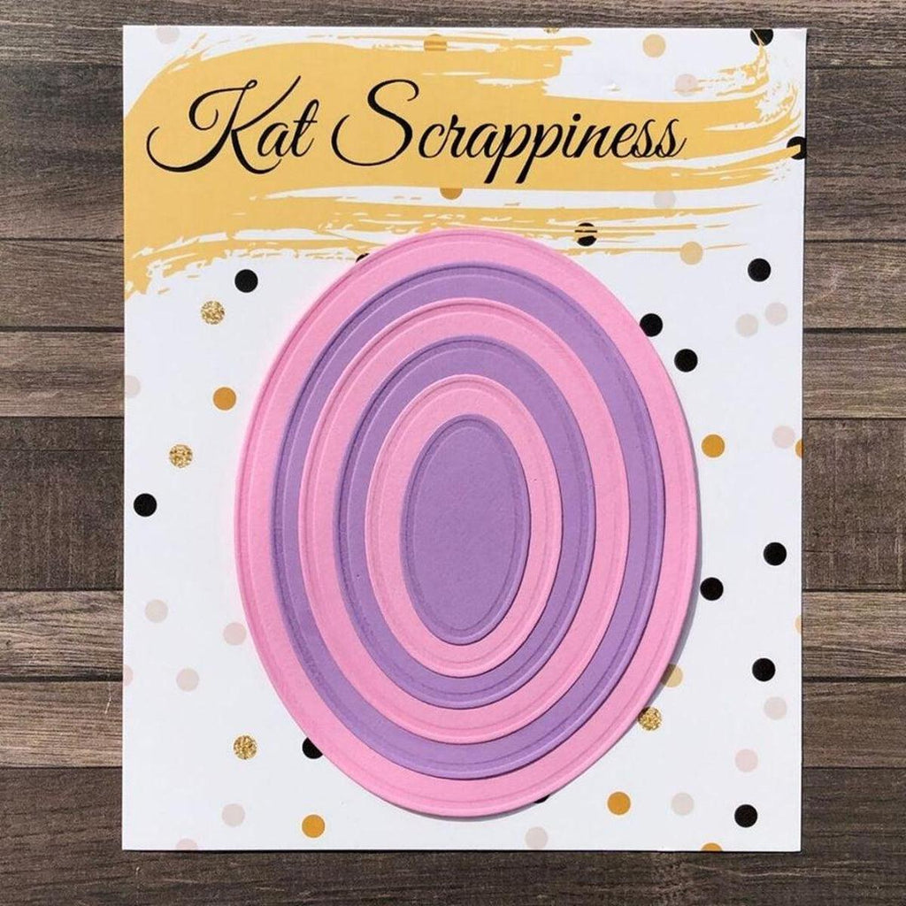 Embossed Edge Oval Dies by Kat Scrappiness - Kat Scrappiness