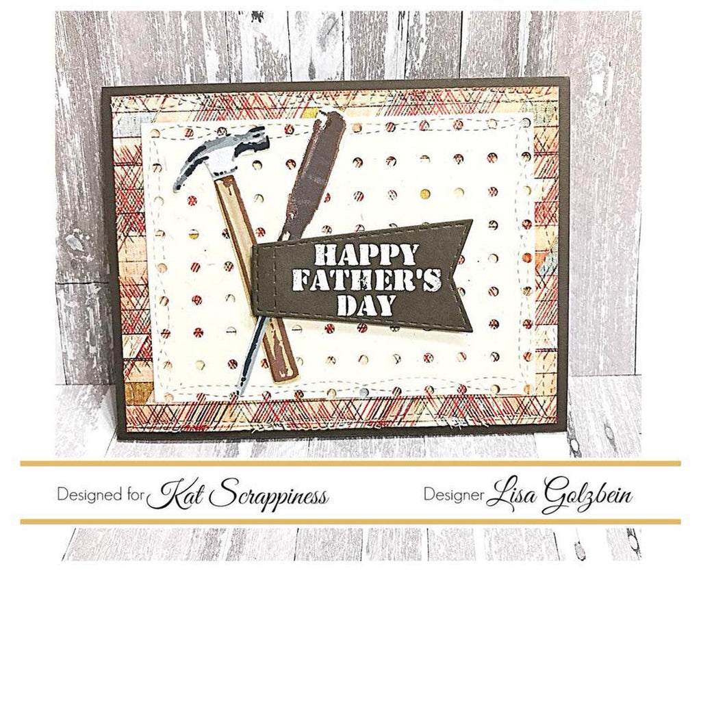 Dad's Tools - 6"X8" Layered Stamp Set by Kat Scrappiness - Kat Scrappiness