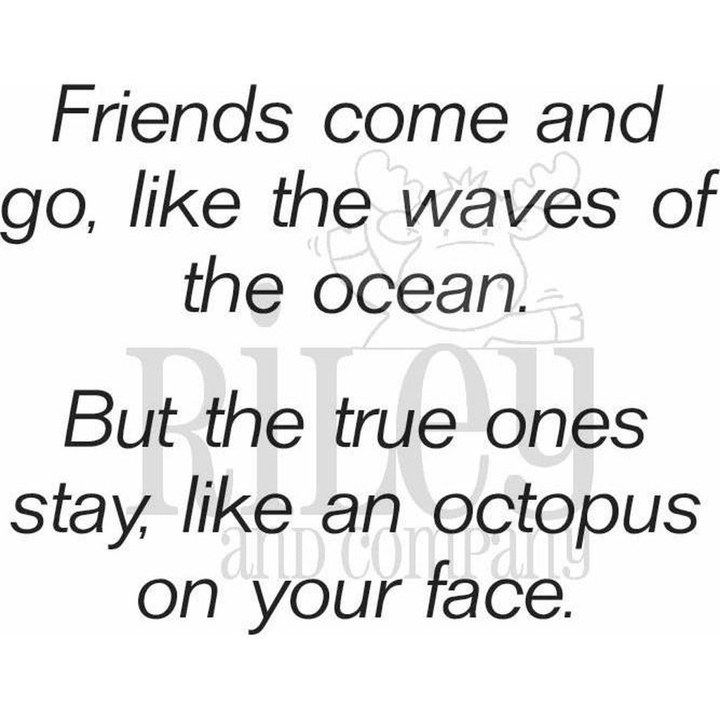 Friends Come Like Waves Cling Stamp by Riley & Co - Kat Scrappiness