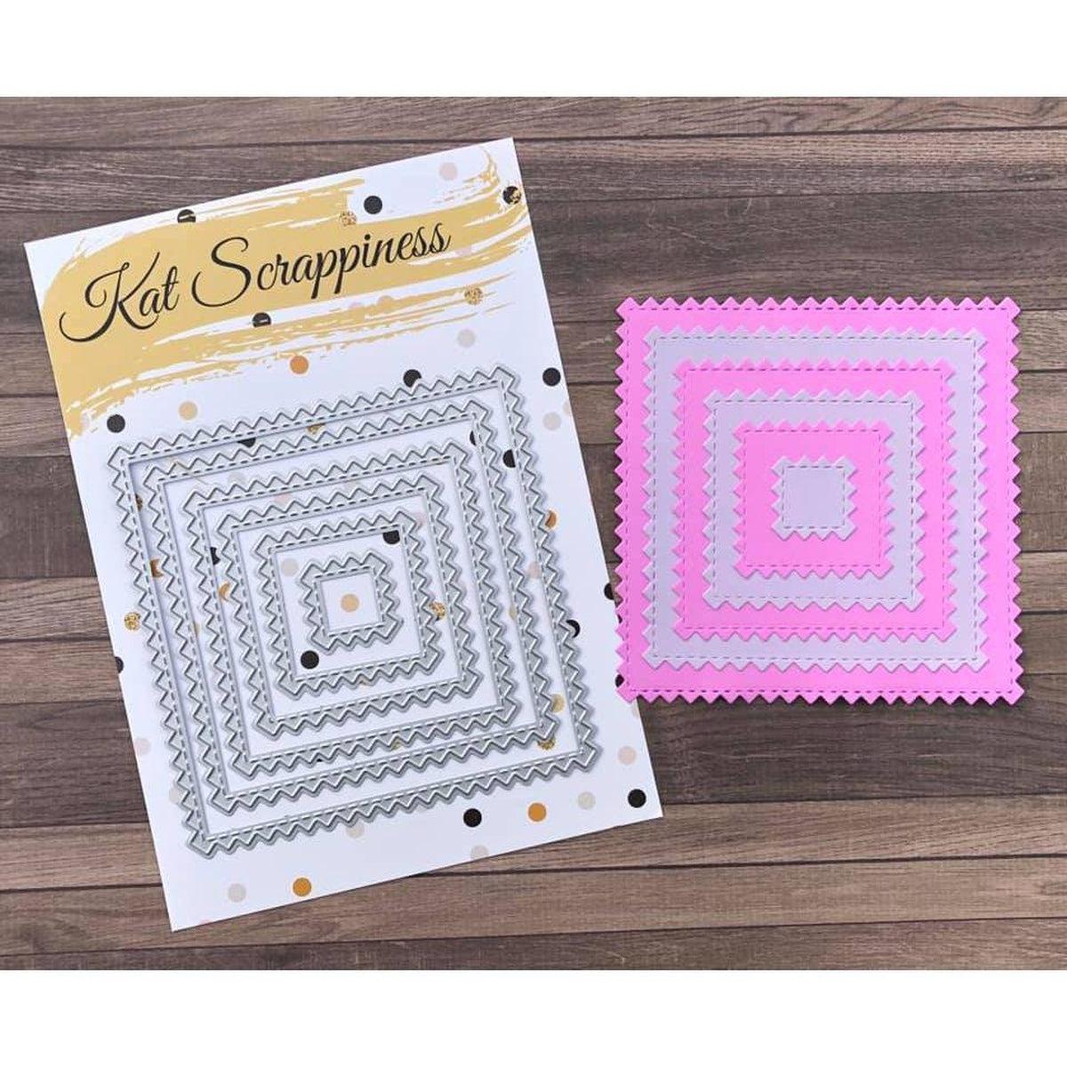 Zig Zag Square Dies by Kat Scrappiness - Kat Scrappiness