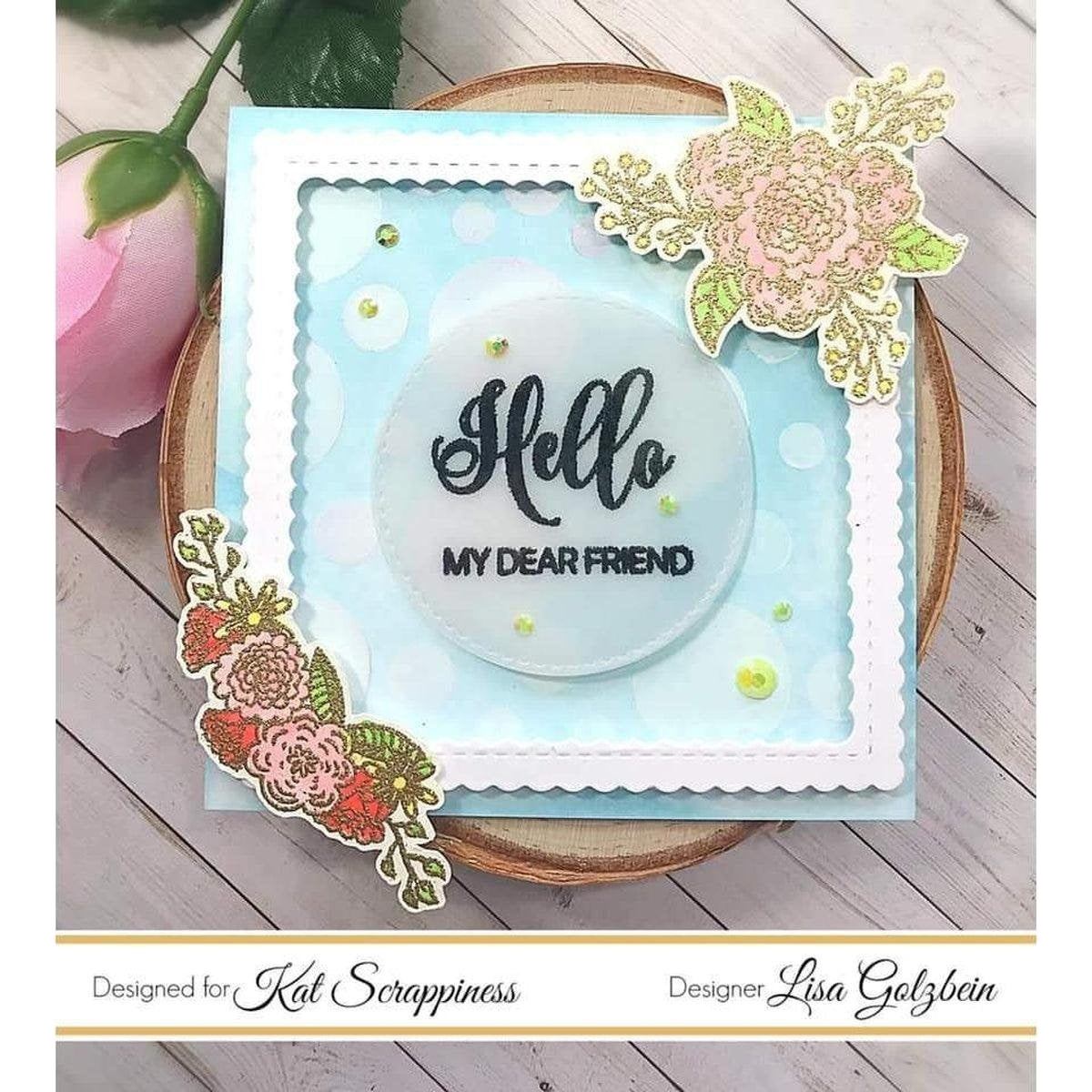 "Friendship Greetings" Stamp Set by Kat Scrappiness - Kat Scrappiness