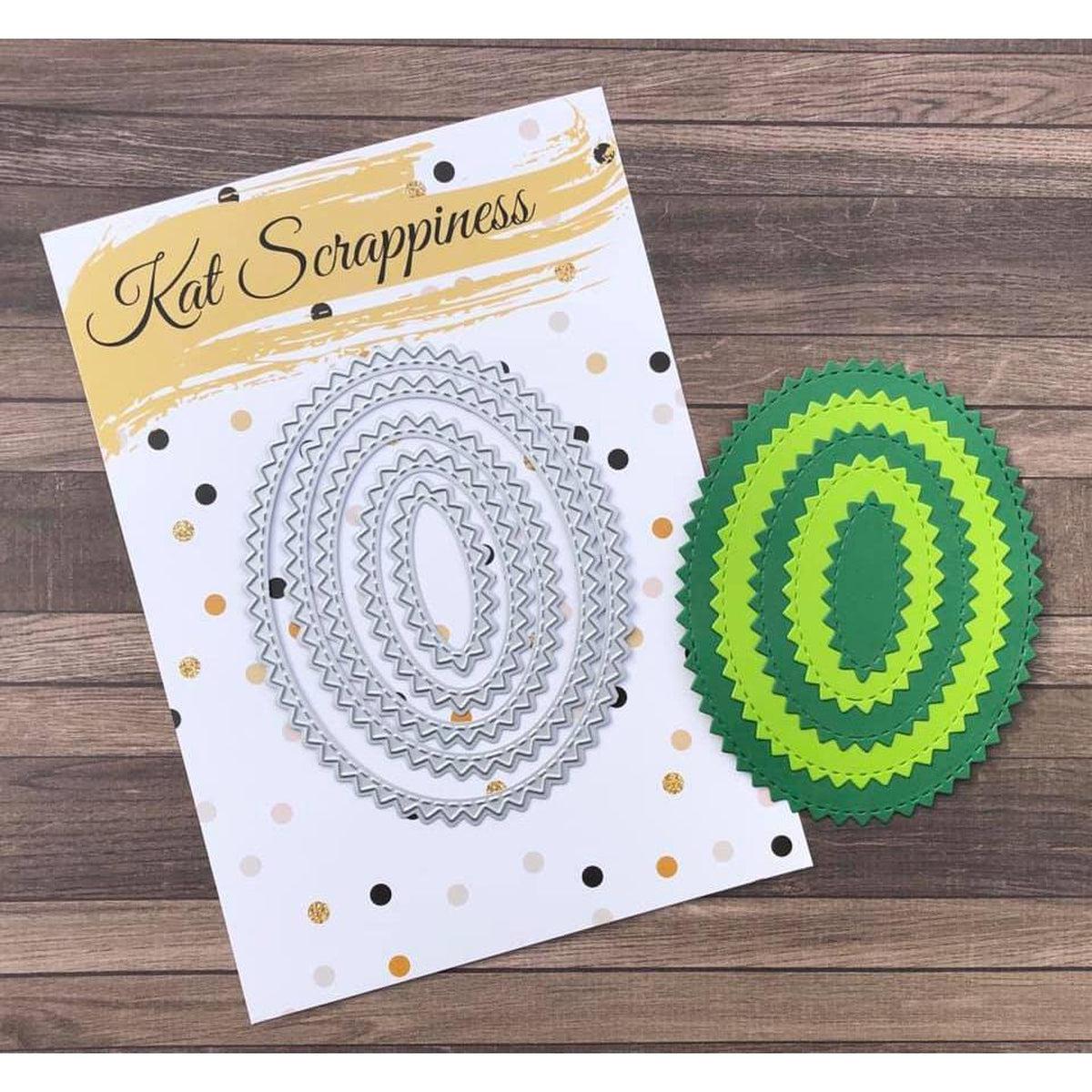 Zig Zag Oval Dies by Kat Scrappiness - Kat Scrappiness