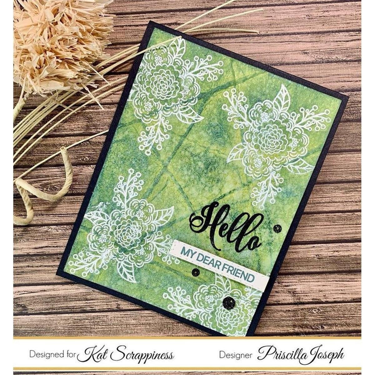 "Friendship Greetings" Stamp Set by Kat Scrappiness - Kat Scrappiness