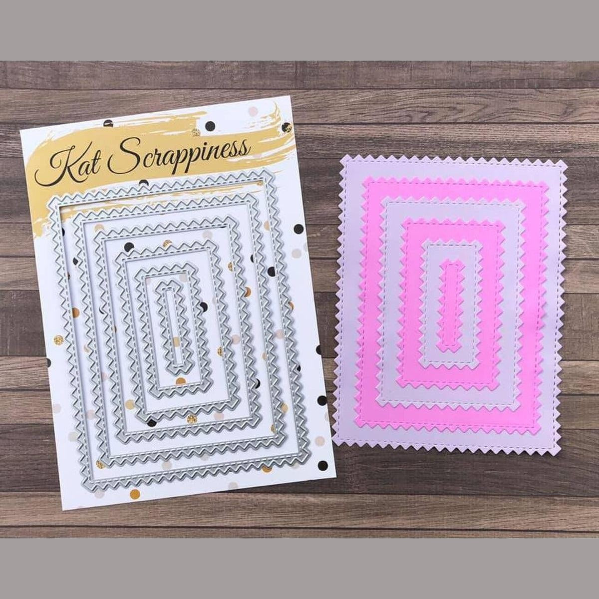 Zig Zag Rectangle Dies by Kat Scrappiness - Kat Scrappiness
