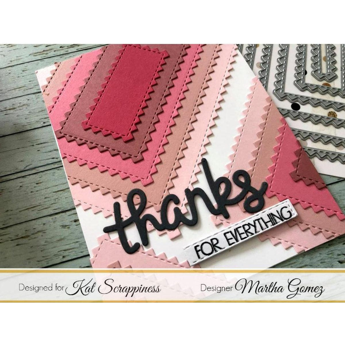 Zig Zag Rectangle Dies by Kat Scrappiness - Kat Scrappiness