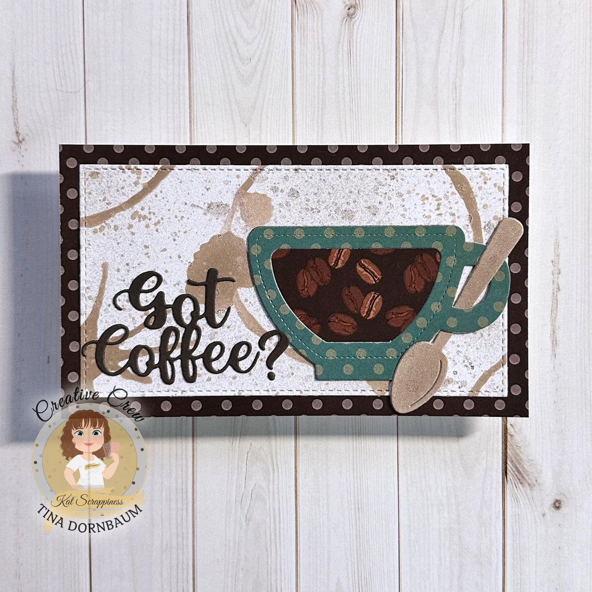 Coffee Splatter 6x6 Stencil