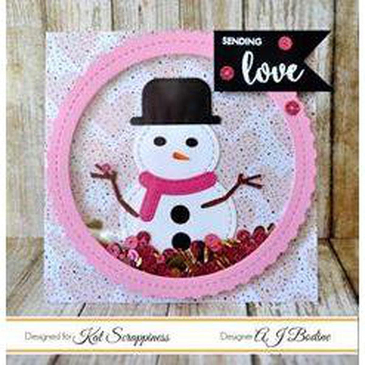 Stitched &amp; Layered Snowman Die by Kat Scrappiness - Kat Scrappiness