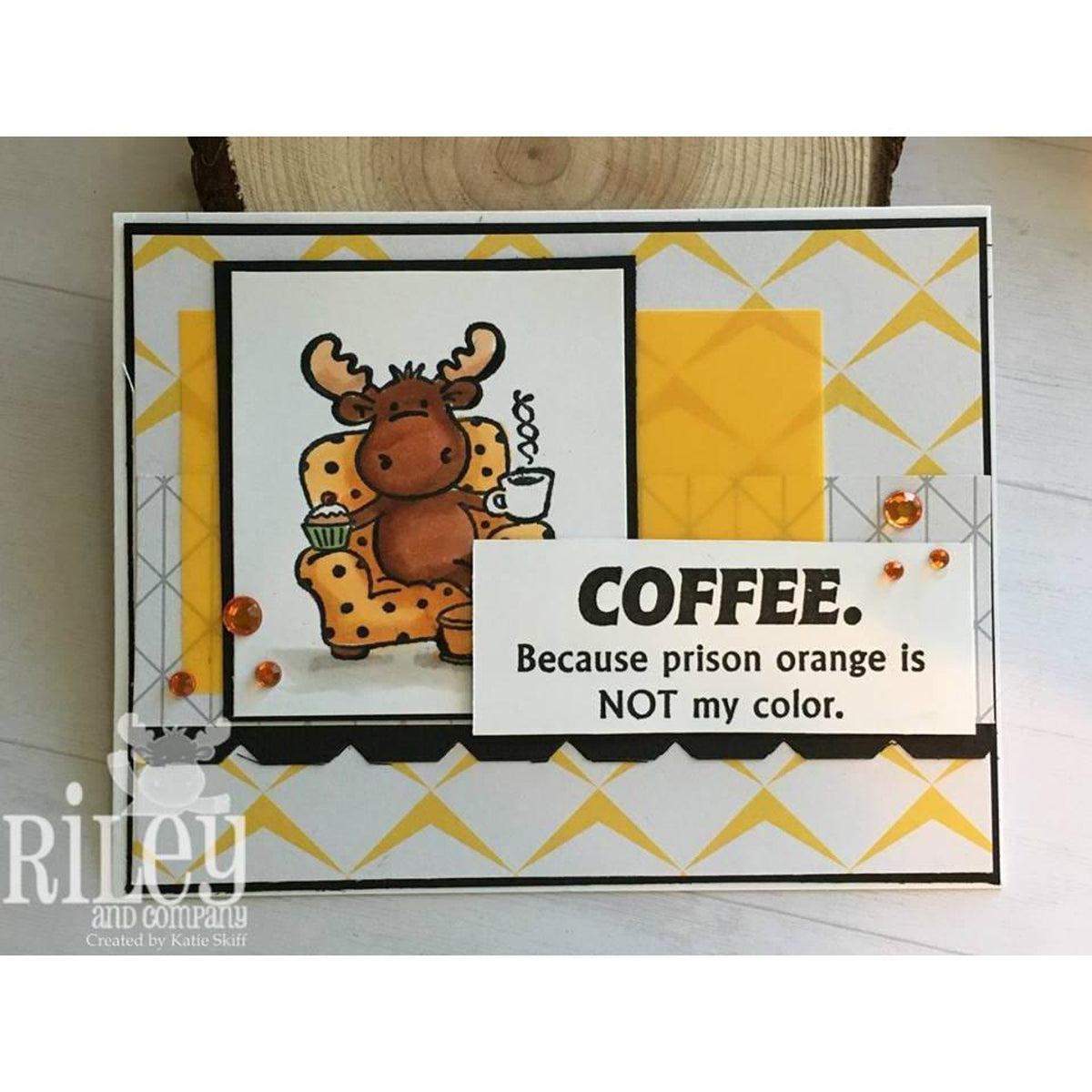 Prison Orange Is Not My Color Cling Stamp by Riley &amp; Co - Kat Scrappiness