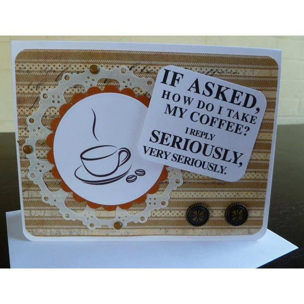 How do I take my coffee? Cling Stamp by Riley & Co - Kat Scrappiness