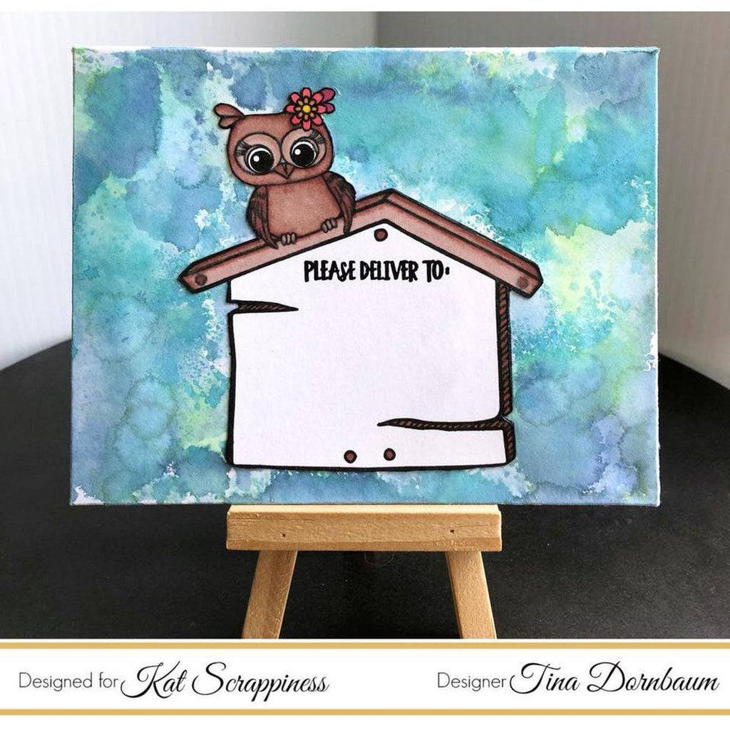 Owl Envelope Art Stamp Set by Kat Scrappiness - Kat Scrappiness