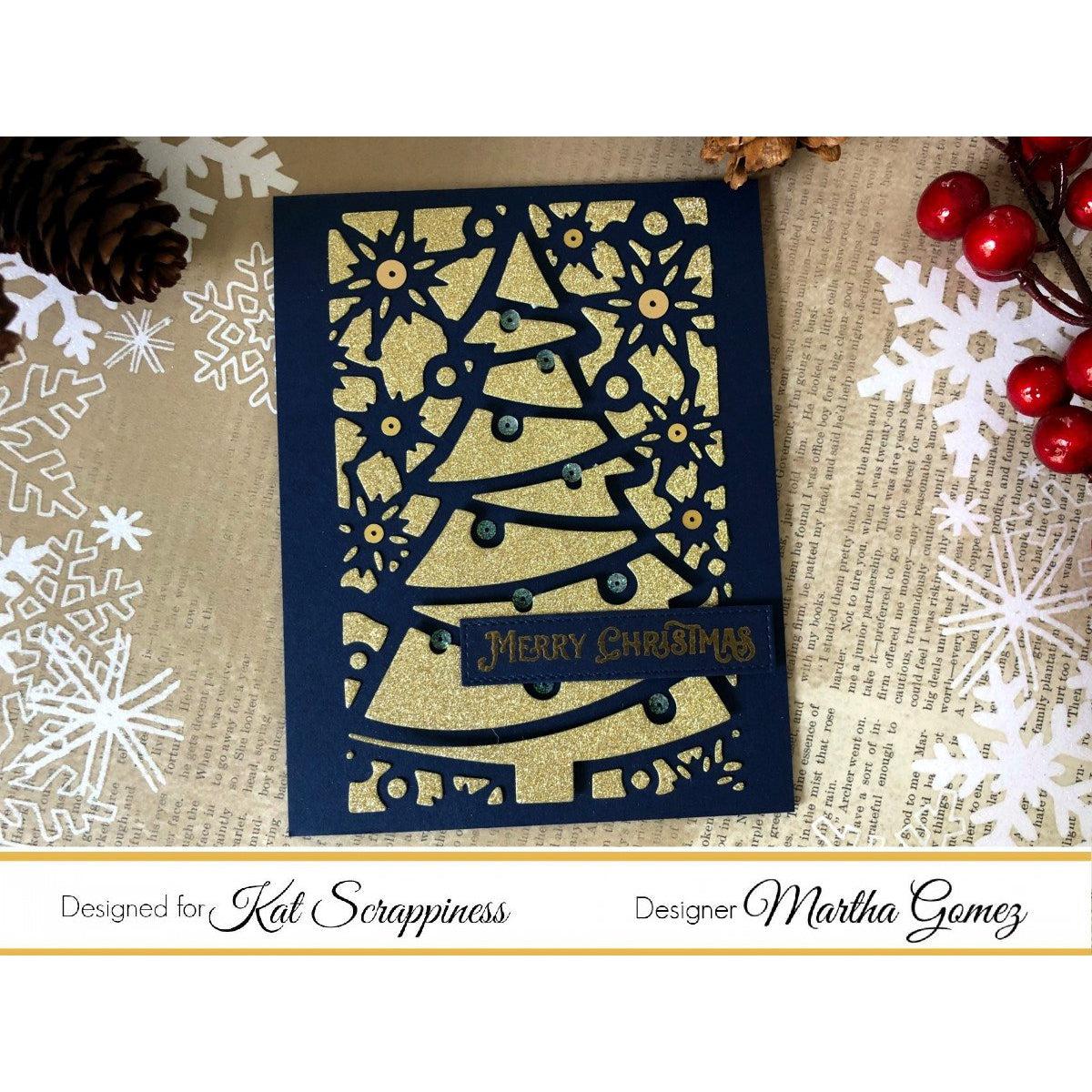 Christmas Tree Coverplate Die by Kat Scrappiness - Kat Scrappiness