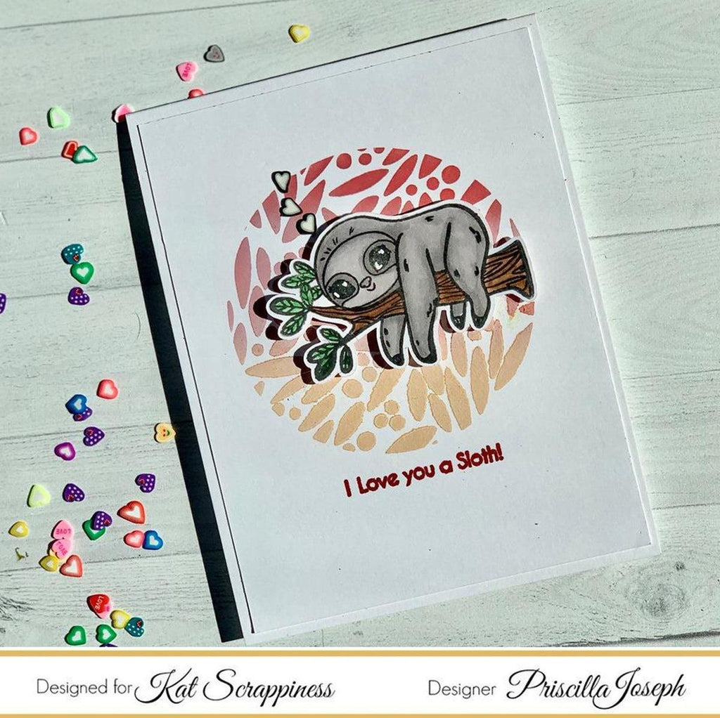 "Stewart the Sloth" Stamp Set by Kat Scrappiness - Kat Scrappiness
