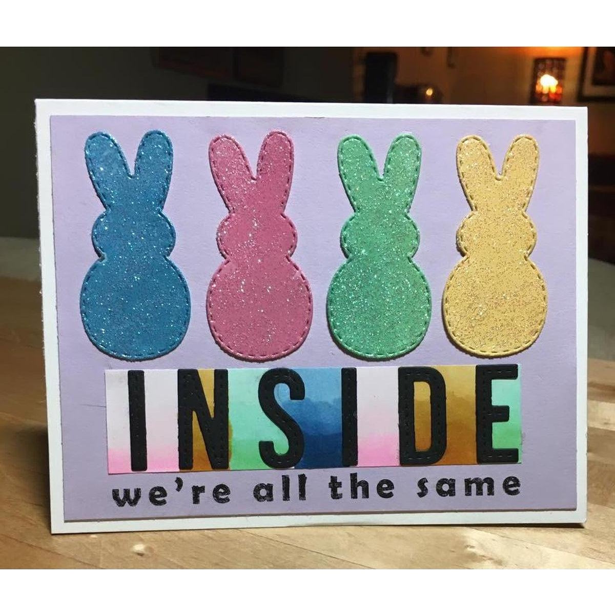 Stitched Easter Bunny Outline Dies by Kat Scrappiness - Kat Scrappiness