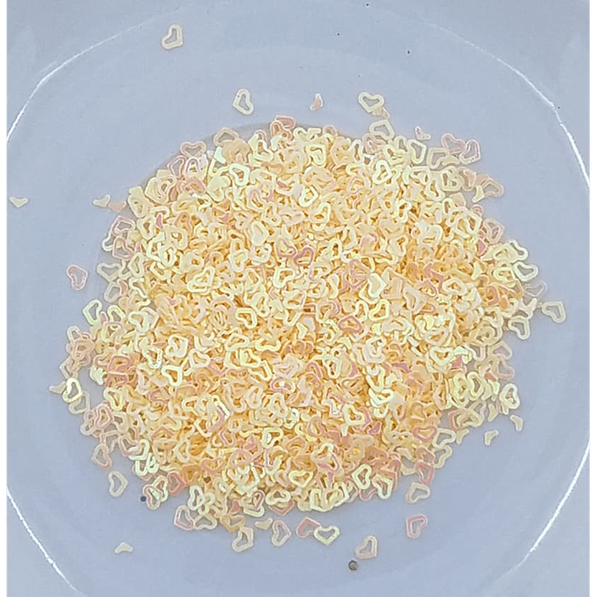 Peach (Hollow) Heart Confetti Sequins - Kat Scrappiness