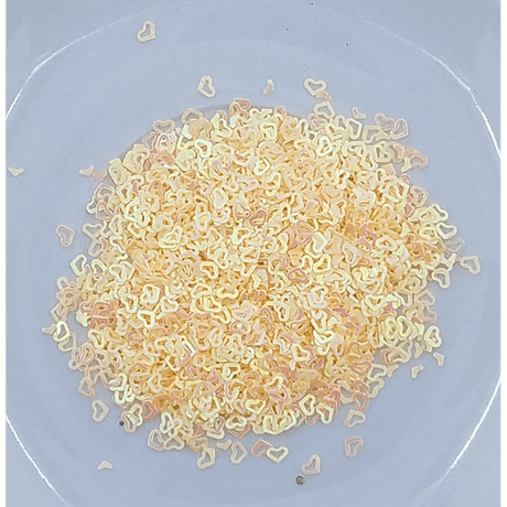 Peach (Hollow) Heart Confetti Sequins - Kat Scrappiness