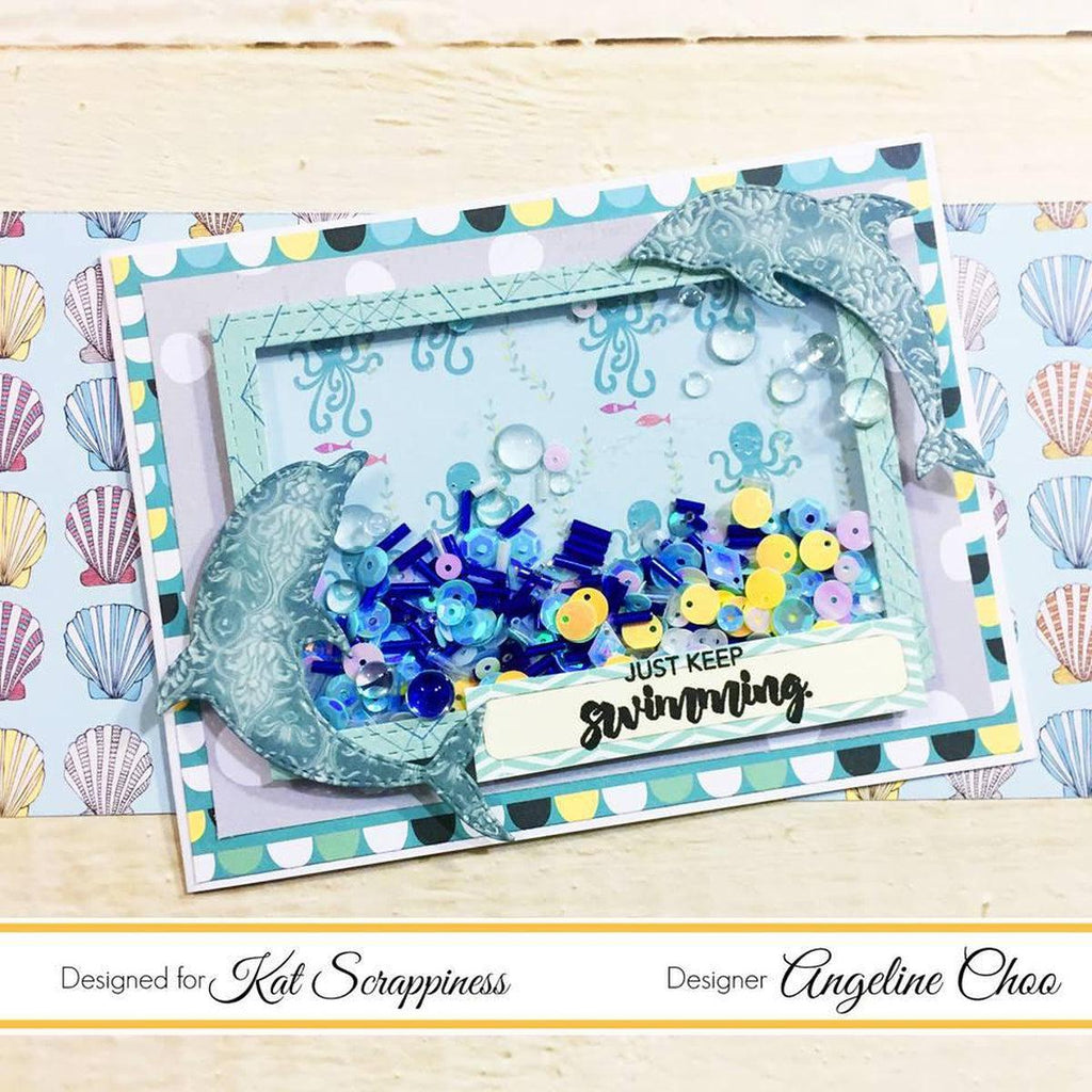 Stitched Dolphins Die Set by Kat Scrappiness - Kat Scrappiness