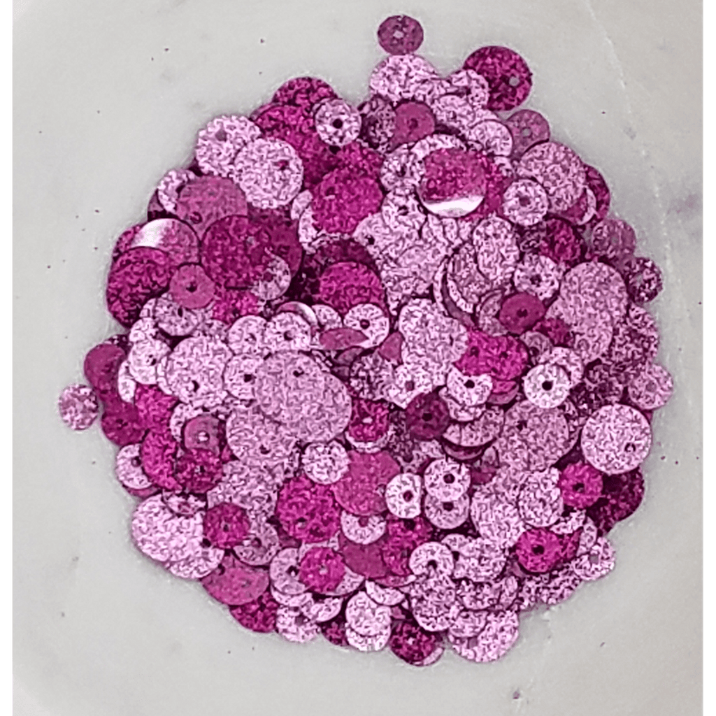 Raspberry Sparkles Sequin Mix - Glitter Sequins - Kat Scrappiness