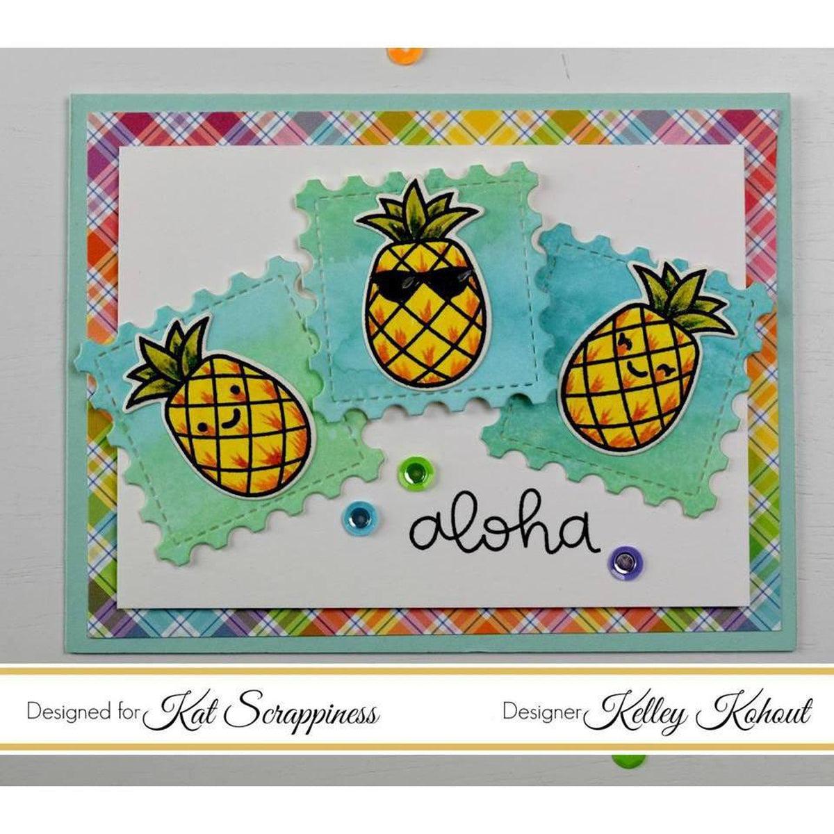Stitched Postage Stamp Edge Square Dies by Kat Scrappiness - Kat Scrappiness