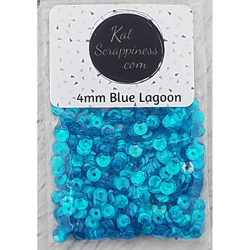 4mm Blue Lagoon Sequins - Kat Scrappiness