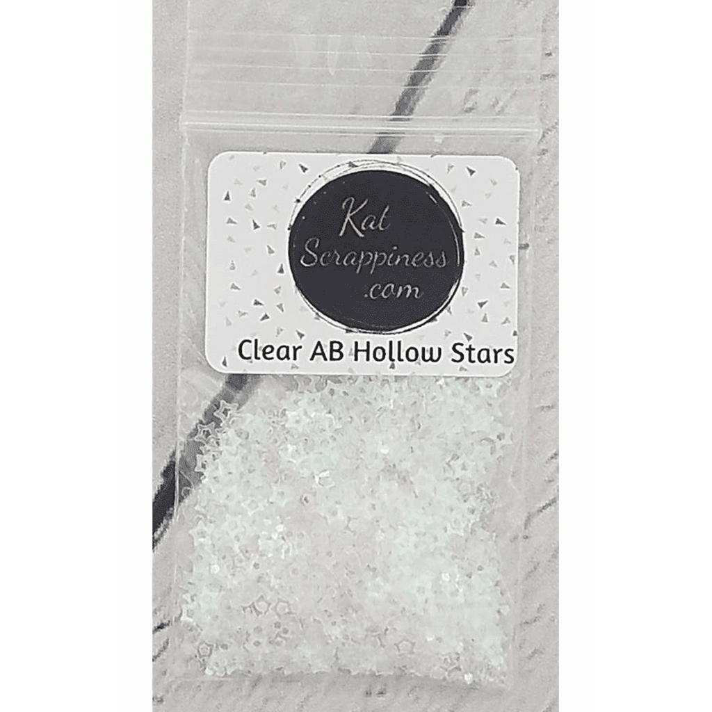 Clear AB Hollow Star Confetti Mix - Kat Scrappiness