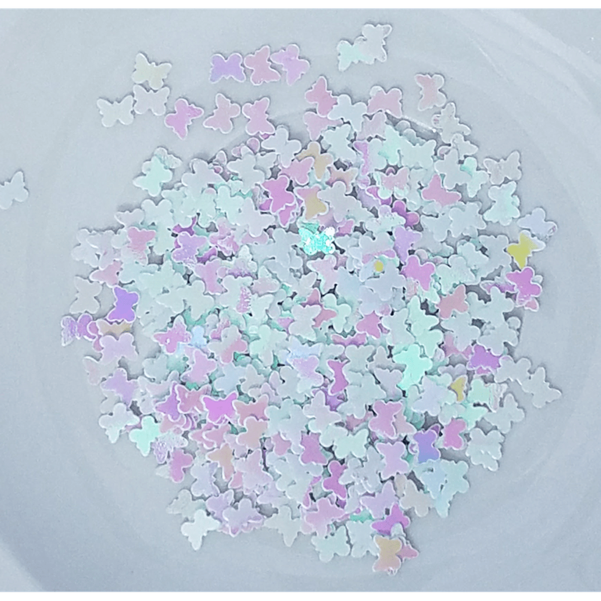 AB White Butterfly Confetti - Kat Scrappiness