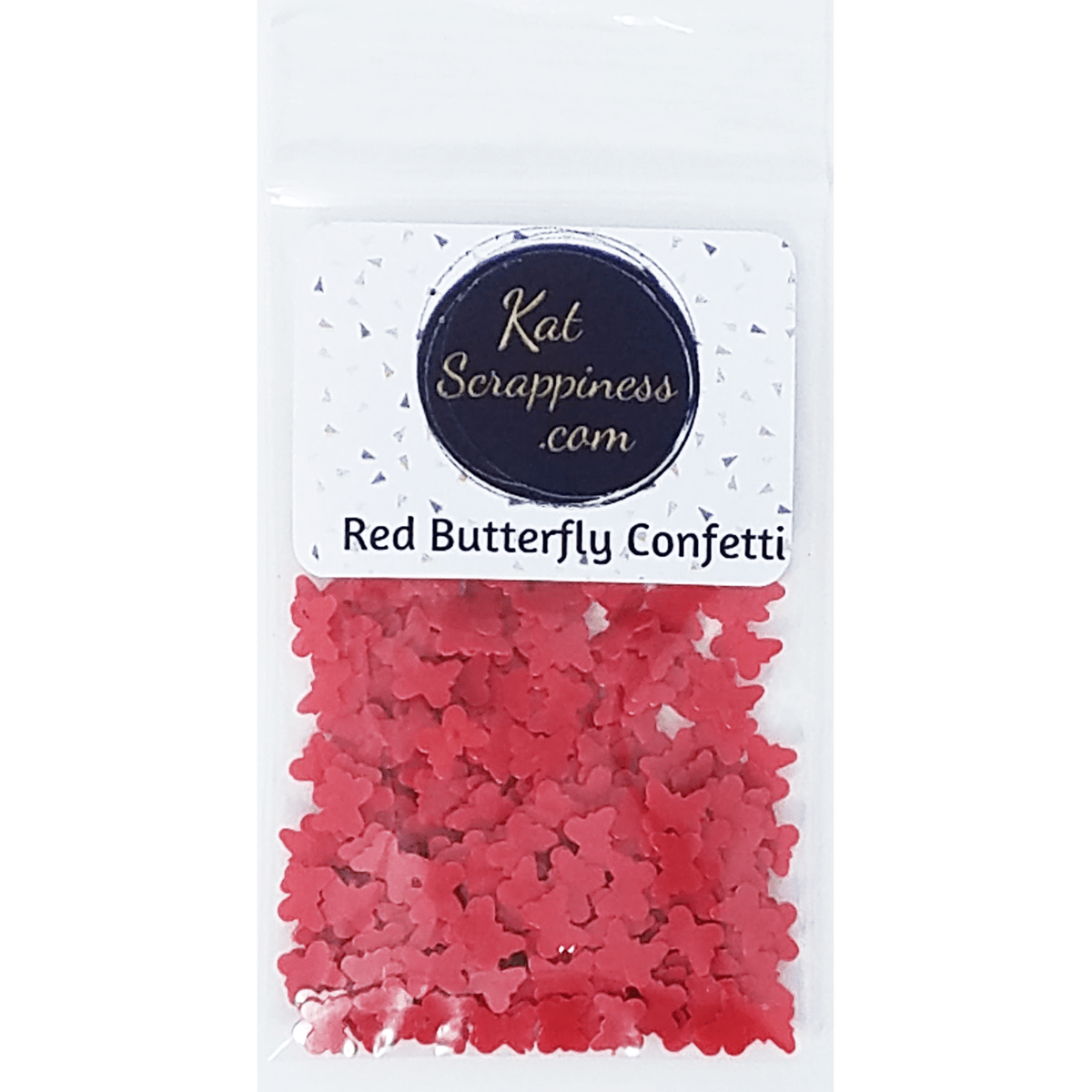 Red Butterfly Confetti - Kat Scrappiness
