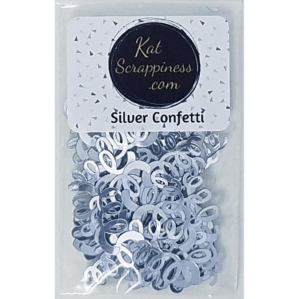 Silver Confetti Sequins - Kat Scrappiness