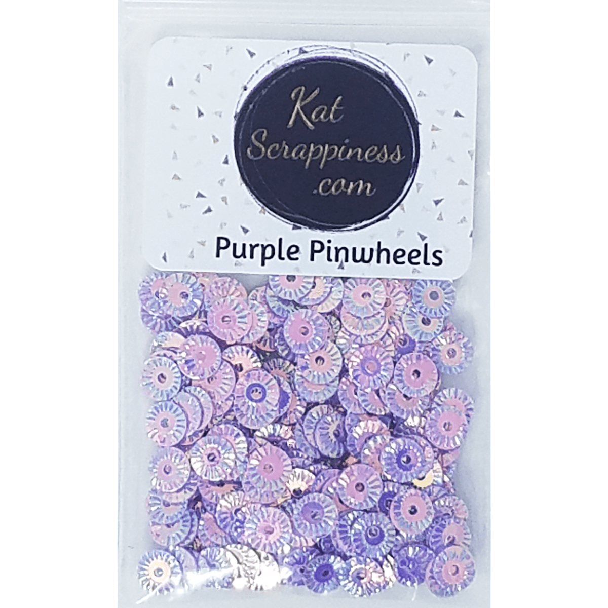 Purple Pinwheel Sequin Mix - Kat Scrappiness