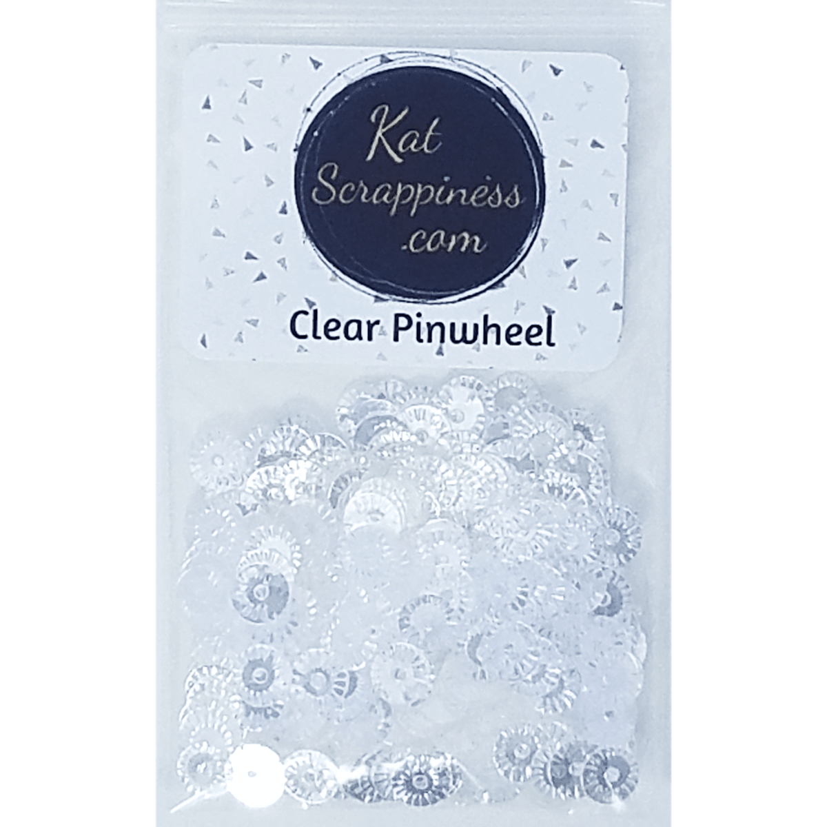 Crystal Clear Pinwheel Sequin Mix - Kat Scrappiness