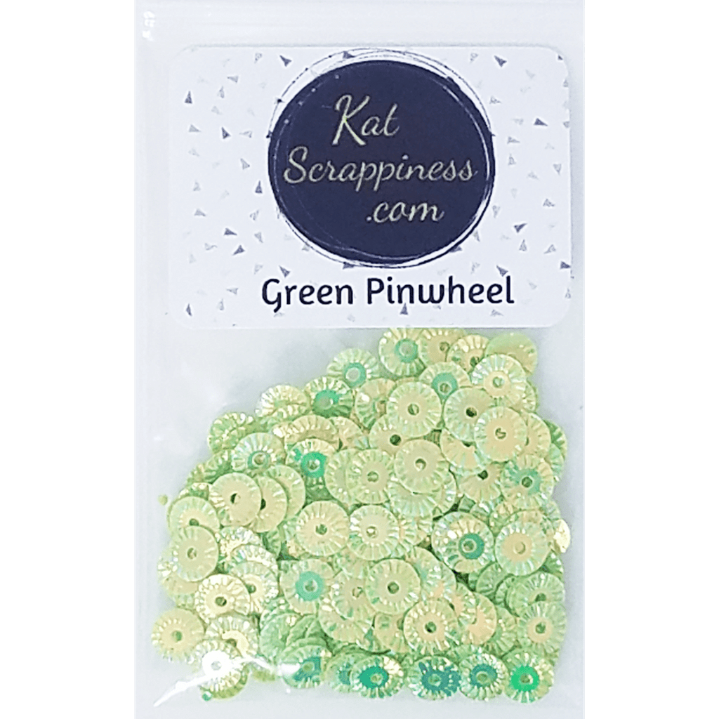 Green Pinwheel Sequin Mix - Kat Scrappiness