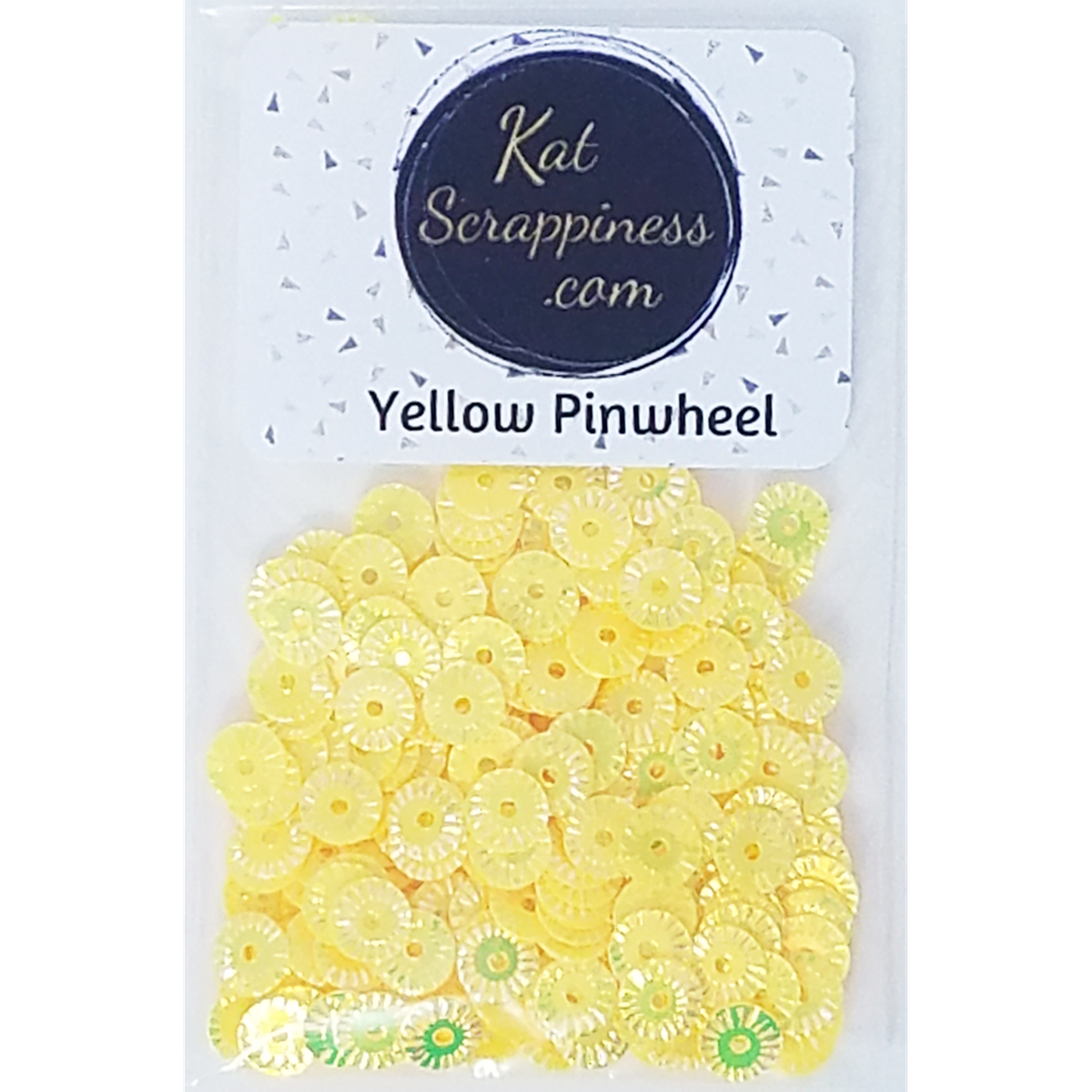 Yellow Pinwheel Sequin Mix - Kat Scrappiness